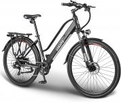 ESKUTE Bicicleta Eléctrica Wayfarer 28'' Citybike 36V 10Ah Voyage 27.5'' MTB 36V 12.5Ah para Adultos Unisex, Batería de Litio Extraíble,...
